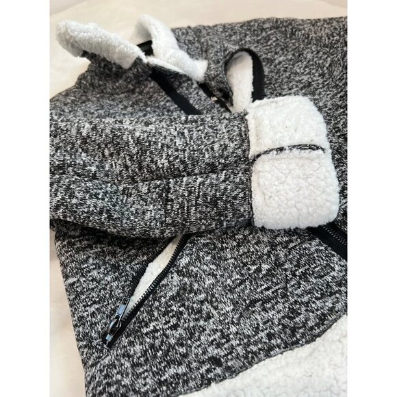 NWT OOKIE & LALA Women's Size S Faux Fur Shearling Heathered Jacket - Picture 11 of 15